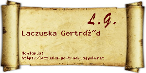 Laczuska Gertrúd névjegykártya